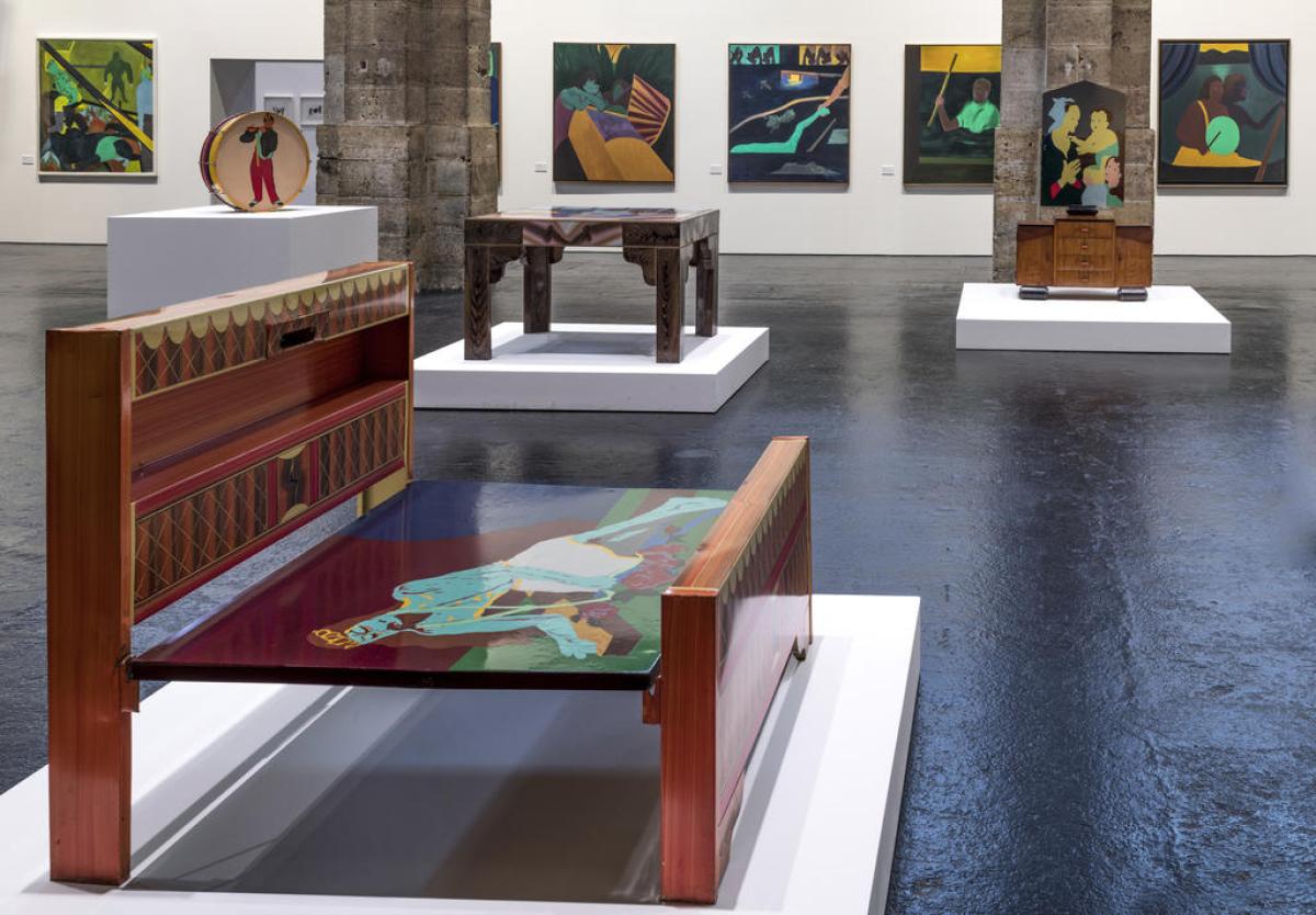 Vue de l'exposition "Beatriz Gonzalez, 1965–2017", Capc Musée d'art contemporain de Bordeaux, (23.11.2017 – 23.02.2018). Photo Frédéric Deval / Mairie de Bordeaux